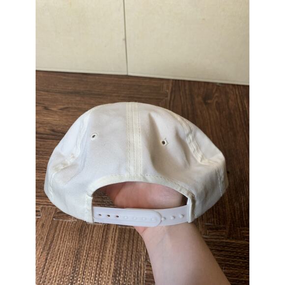 Vintage Three Stooges Snapback Hat Adjustable White Moe Larry Curley Annco 90s - Picture 6 of 8
